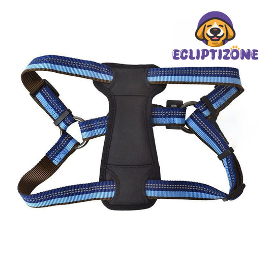 Reflective Adjustable Padded Dog Harness - Fits 20"-30" Girth